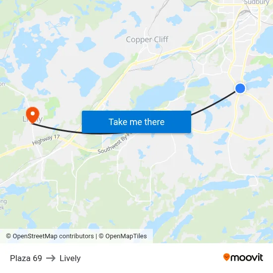 Plaza 69 to Lively map