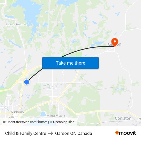 Child & Family Centre to Garson ON Canada map