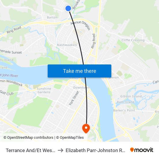 Terrance And/Et Westbrook to Elizabeth Parr-Johnston Residence map