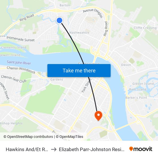 Hawkins And/Et Royal to Elizabeth Parr-Johnston Residence map