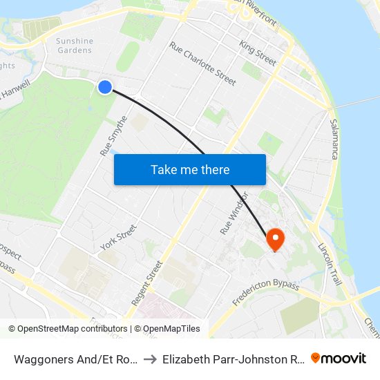 Waggoners And/Et Rockwood to Elizabeth Parr-Johnston Residence map
