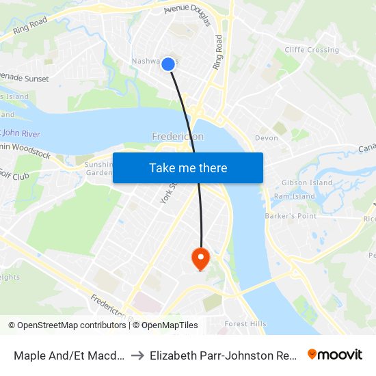 Maple And/Et Macdonald to Elizabeth Parr-Johnston Residence map