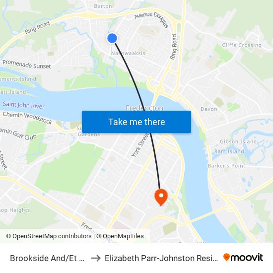 Brookside And/Et Rose to Elizabeth Parr-Johnston Residence map