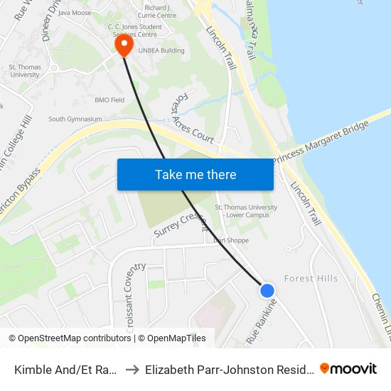 Kimble And/Et Rankin to Elizabeth Parr-Johnston Residence map