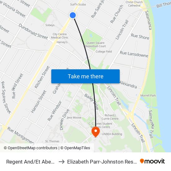 Regent And/Et Aberdeen to Elizabeth Parr-Johnston Residence map