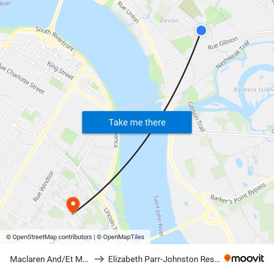 Maclaren And/Et Mcevoy to Elizabeth Parr-Johnston Residence map