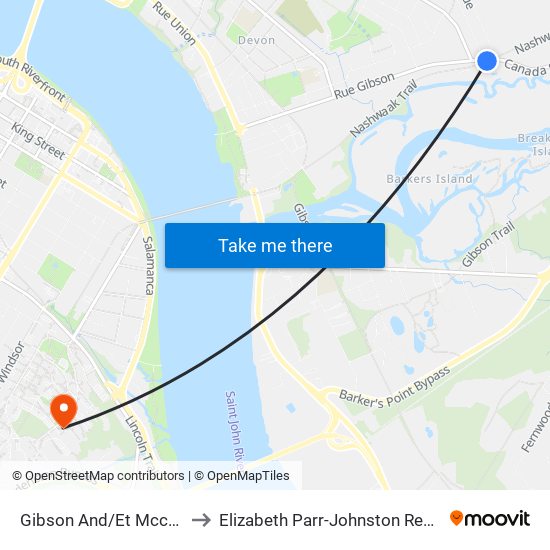 Gibson And/Et Mcconnell to Elizabeth Parr-Johnston Residence map