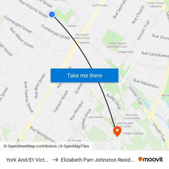 York And/Et Victoria to Elizabeth Parr-Johnston Residence map