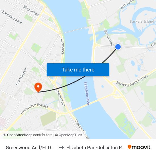 Greenwood And/Et Davenport to Elizabeth Parr-Johnston Residence map