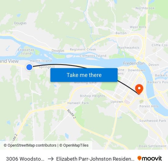 3006 Woodstock to Elizabeth Parr-Johnston Residence map