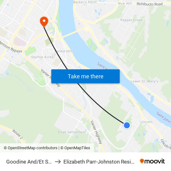 Goodine And/Et Spiro to Elizabeth Parr-Johnston Residence map