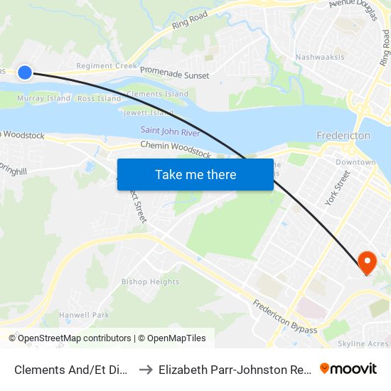 Clements And/Et Diamond to Elizabeth Parr-Johnston Residence map