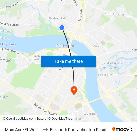 Main And/Et Wallace to Elizabeth Parr-Johnston Residence map