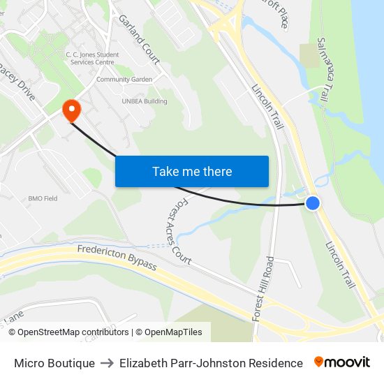 Micro Boutique to Elizabeth Parr-Johnston Residence map