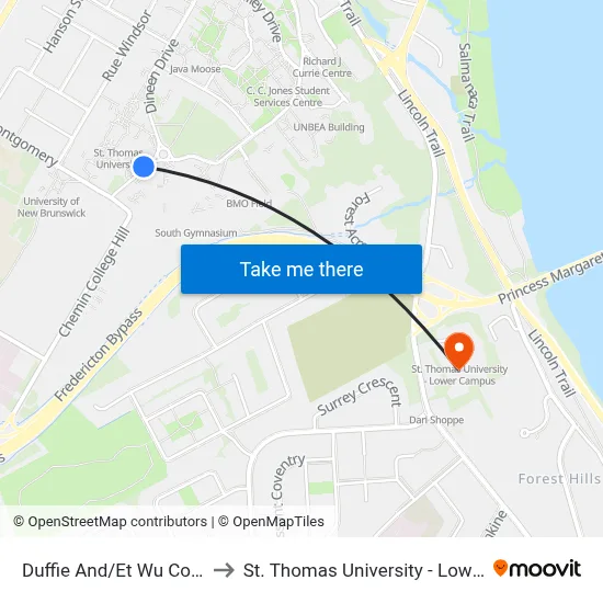 Duffie And/Et Wu Conference to St. Thomas University - Lower Campus map