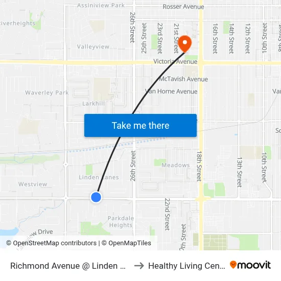 Richmond Avenue @ Linden Blvd to Healthy Living Centre map