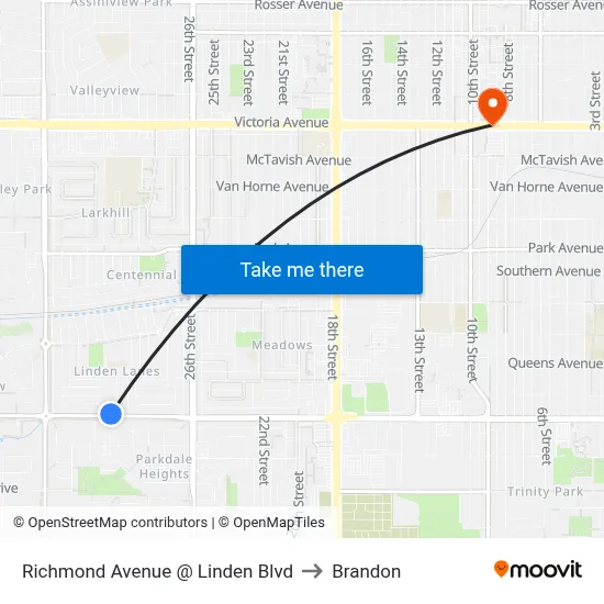 Richmond Avenue @ Linden Blvd to Brandon map