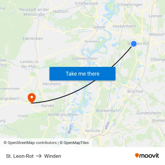 St. Leon-Rot to Winden map