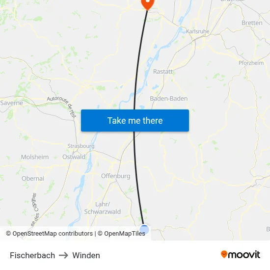 Fischerbach to Winden map