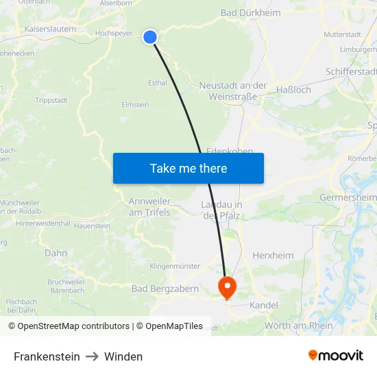 Frankenstein to Winden map