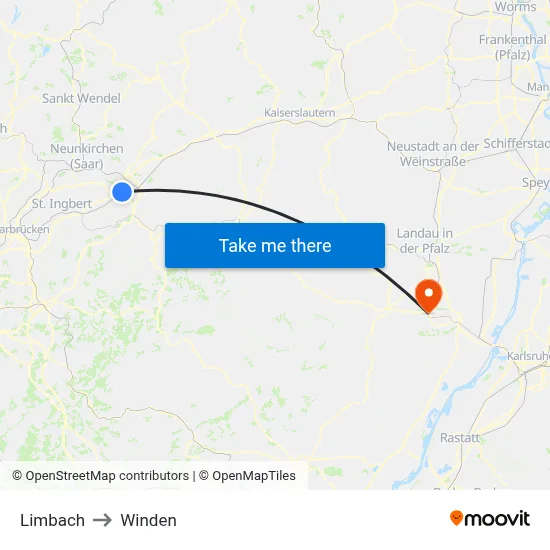 Limbach to Winden map