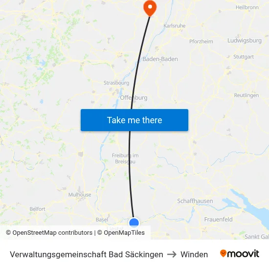 Verwaltungsgemeinschaft Bad Säckingen to Winden map