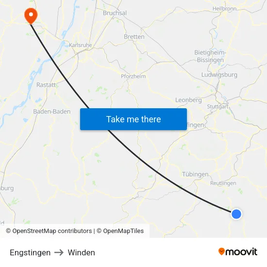 Engstingen to Winden map