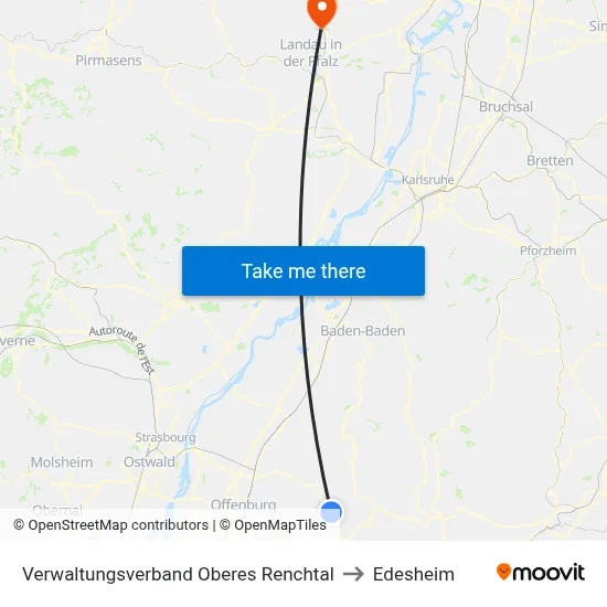 Verwaltungsverband Oberes Renchtal to Edesheim map