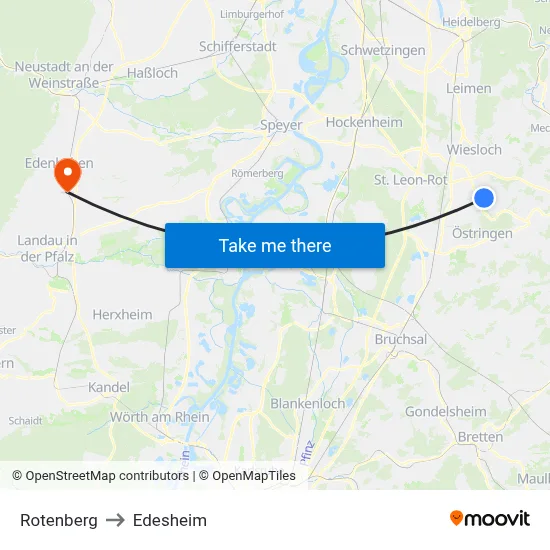 Rotenberg to Edesheim map