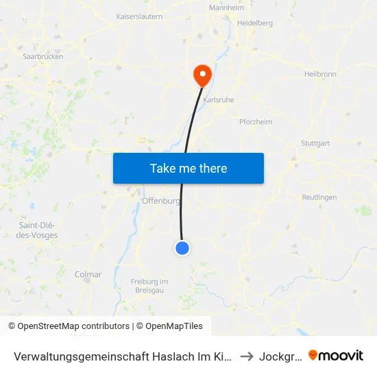 Verwaltungsgemeinschaft Haslach Im Kinzigtal to Jockgrim map