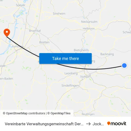 Vereinbarte Verwaltungsgemeinschaft Der Stadt Welzheim to Jockgrim map