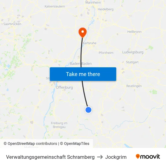 Verwaltungsgemeinschaft Schramberg to Jockgrim map