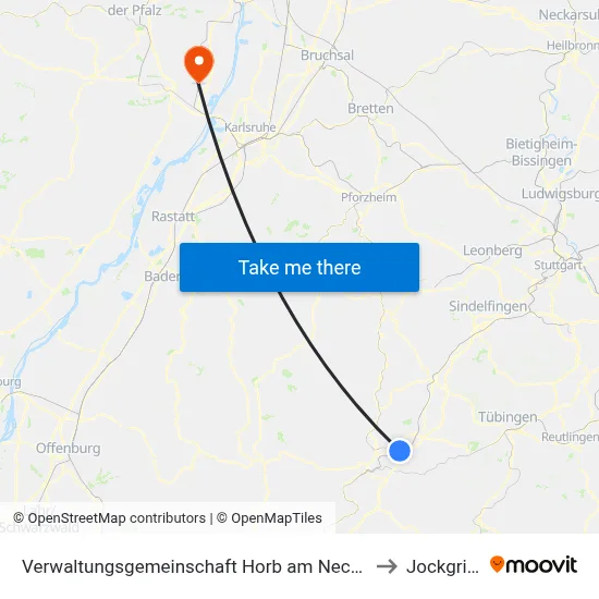 Verwaltungsgemeinschaft Horb am Neckar to Jockgrim map