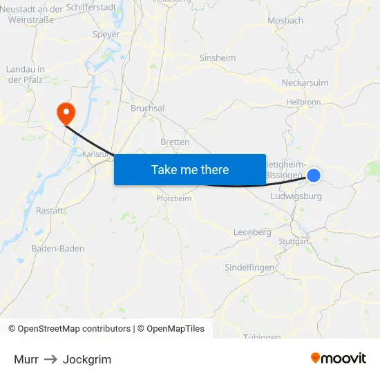 Murr to Jockgrim map
