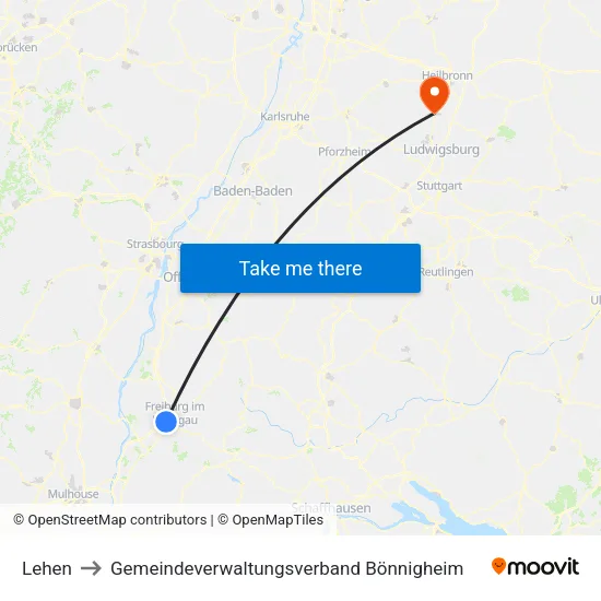 Lehen to Gemeindeverwaltungsverband Bönnigheim map