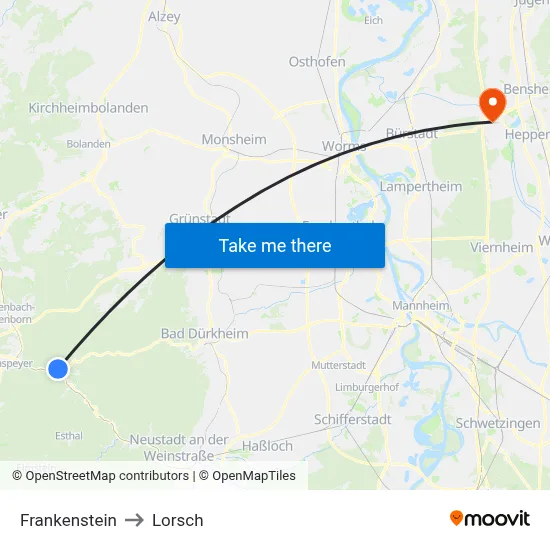 Frankenstein to Lorsch map