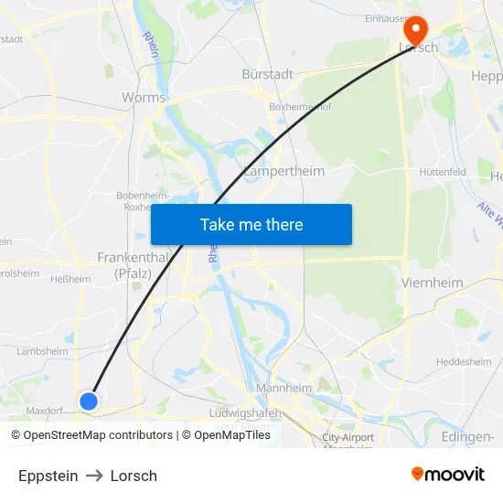 Eppstein to Lorsch map