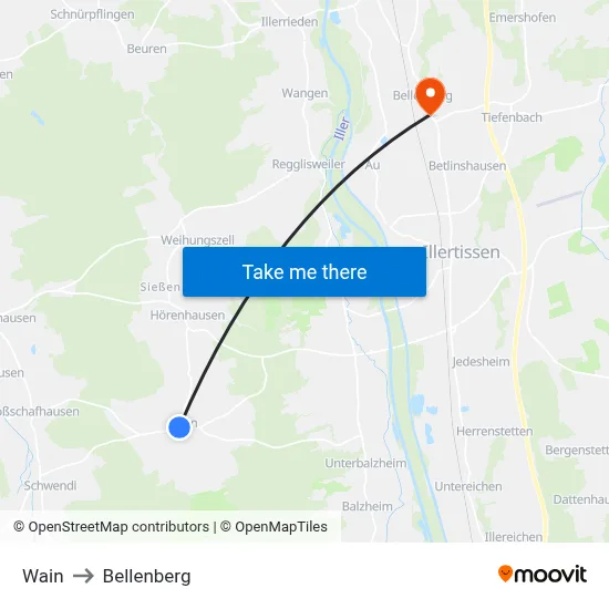 Wain to Bellenberg map