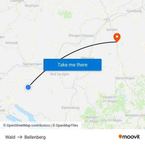 Wald to Bellenberg map
