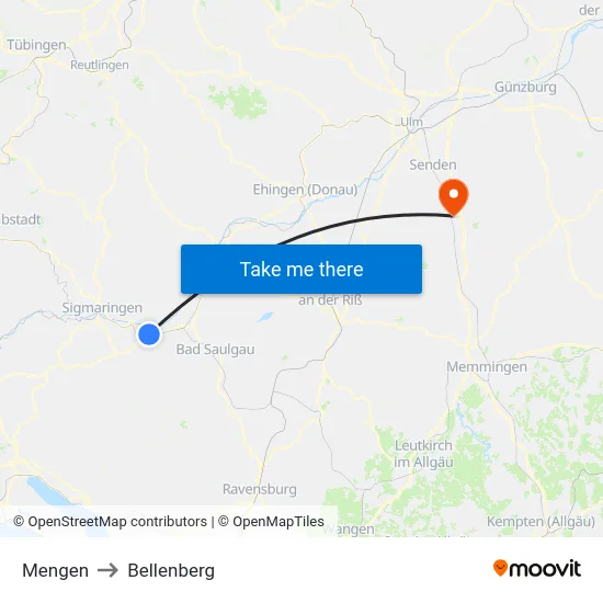 Mengen to Bellenberg map