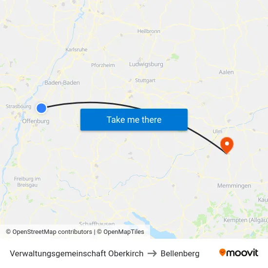 Verwaltungsgemeinschaft Oberkirch to Bellenberg map