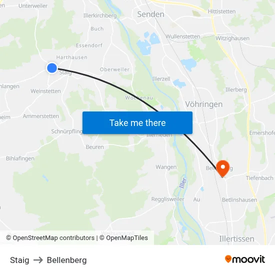 Staig to Bellenberg map