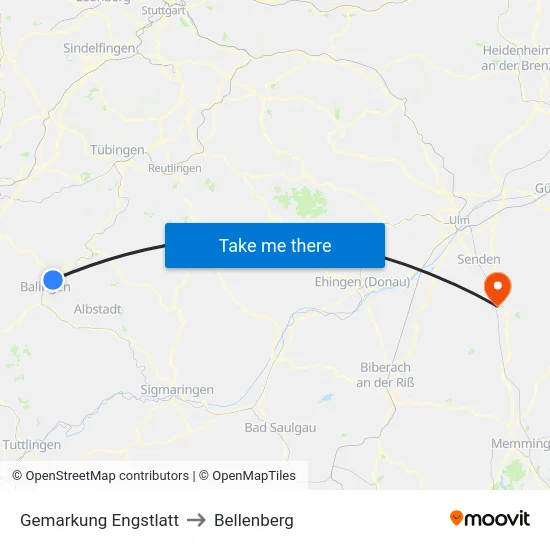 Gemarkung Engstlatt to Bellenberg map