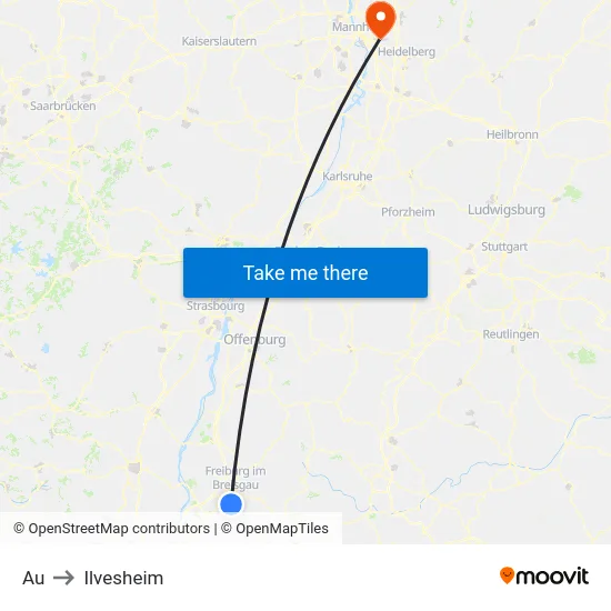 Au to Ilvesheim map