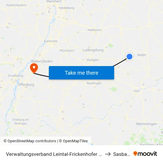 Verwaltungsverband Leintal-Frickenhofer Höhe to Sasbach map