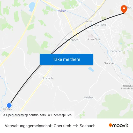 Verwaltungsgemeinschaft Oberkirch to Sasbach map