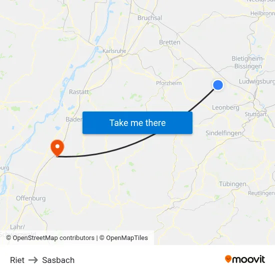 Riet to Sasbach map