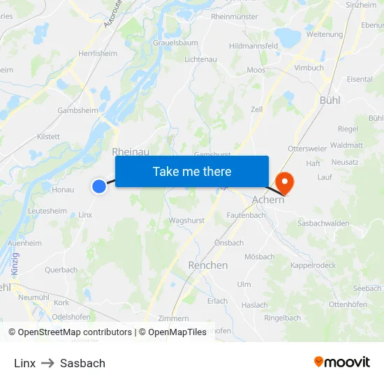 Linx to Sasbach map