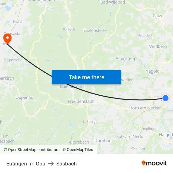Eutingen Im Gäu to Sasbach map