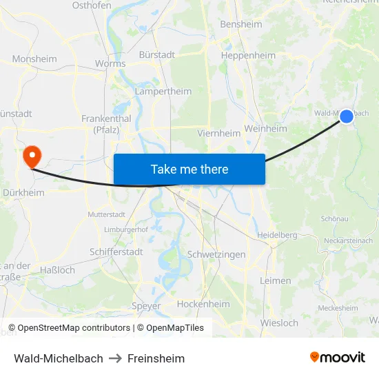Wald-Michelbach to Freinsheim map